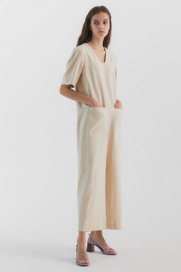 Arco Overall Jumpsuit_Light Beige