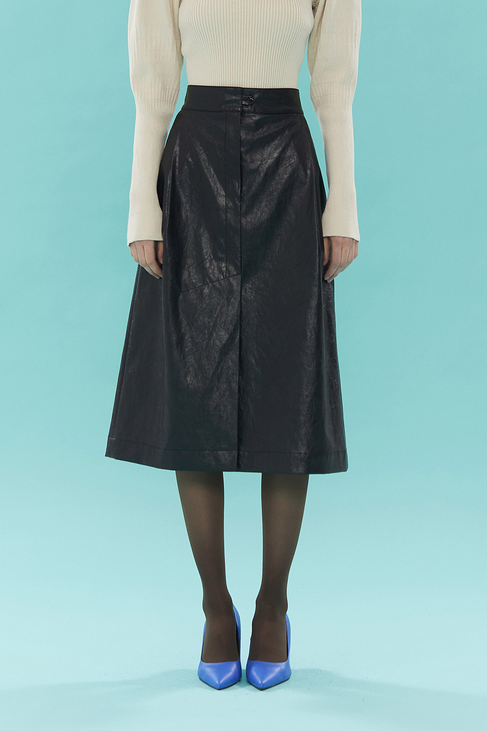 [2/14 순차출고]Eco Leather Skirt_BLACK
