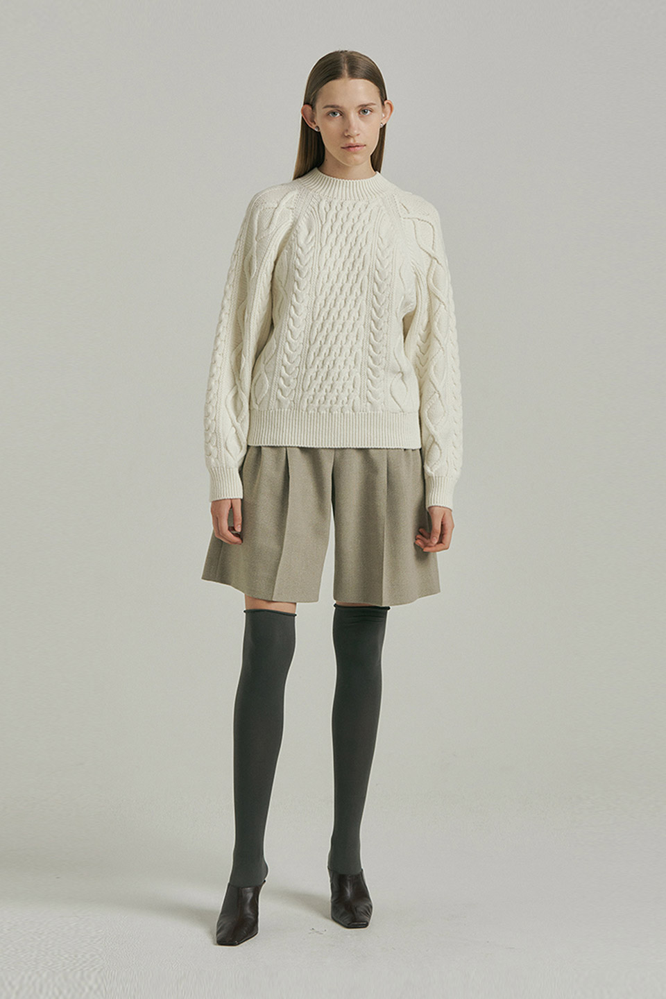 [29CM Exclusive]Cable Volume Knit_IVORY