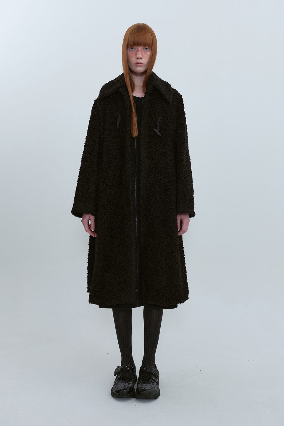 Fur Belted Coat_BLACK