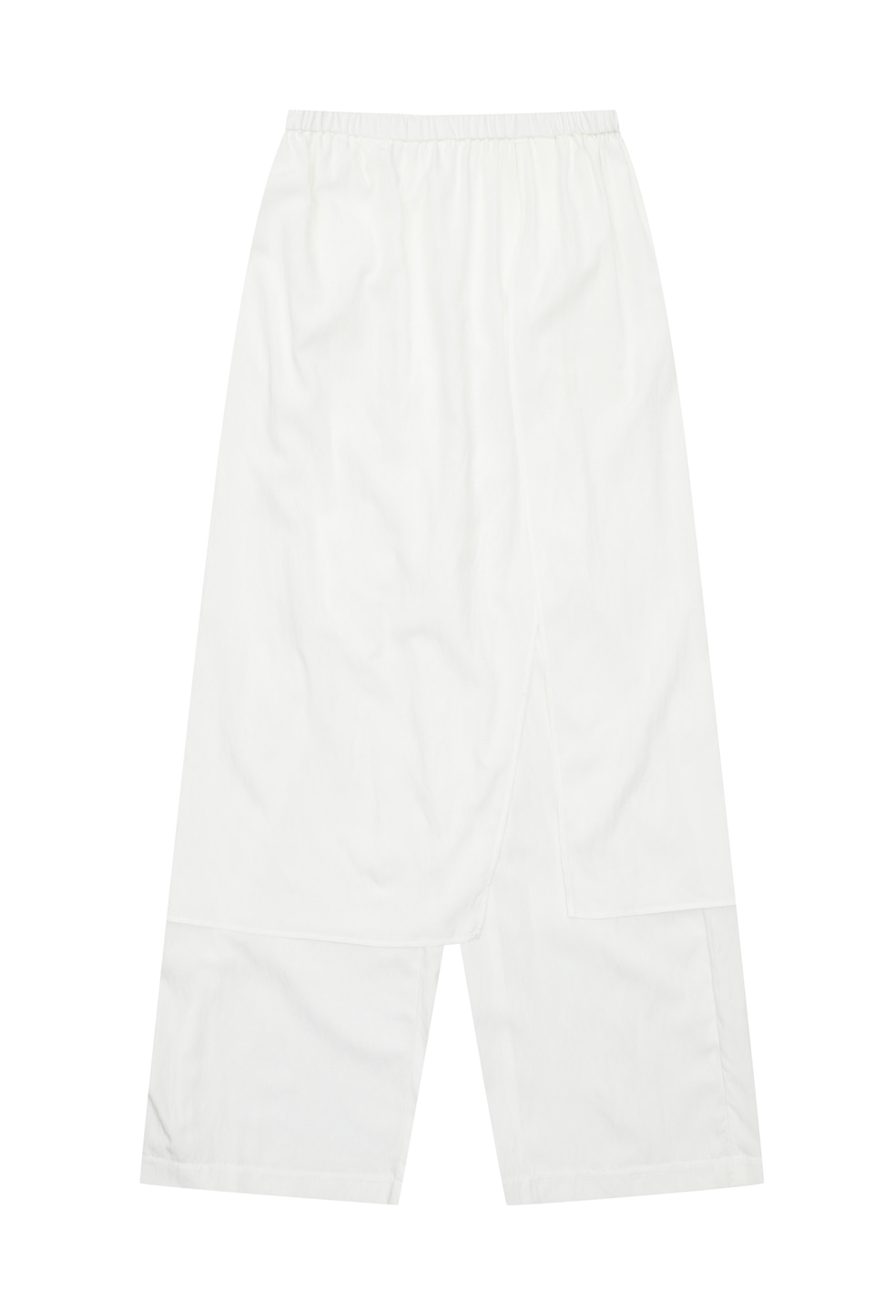 Layered Skirt Pants_WHITE