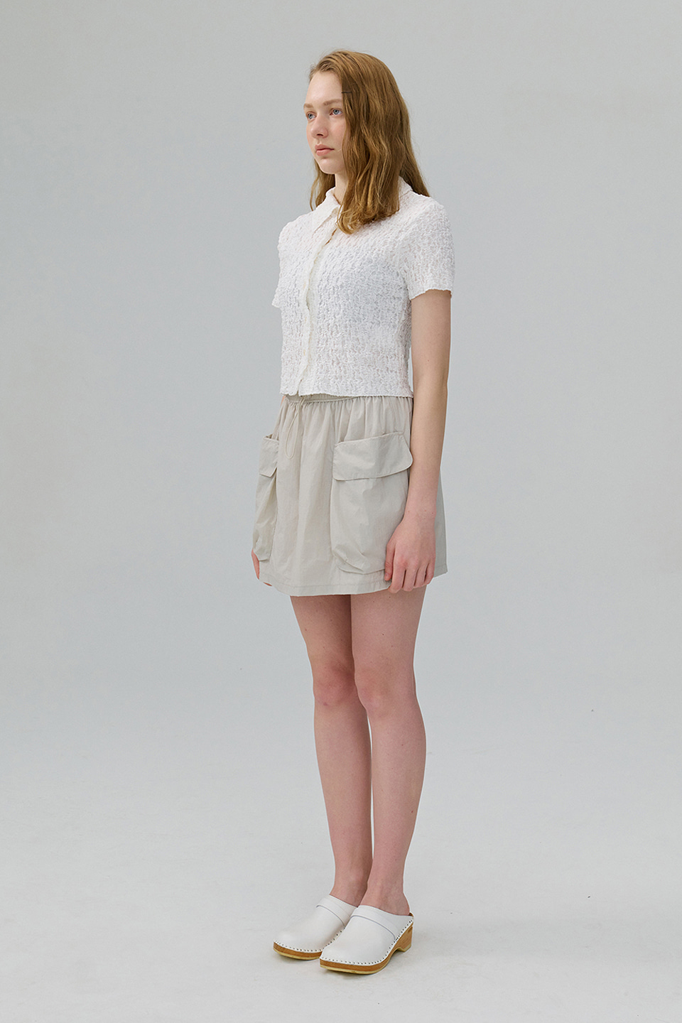 Ruched Blouse_WHITE