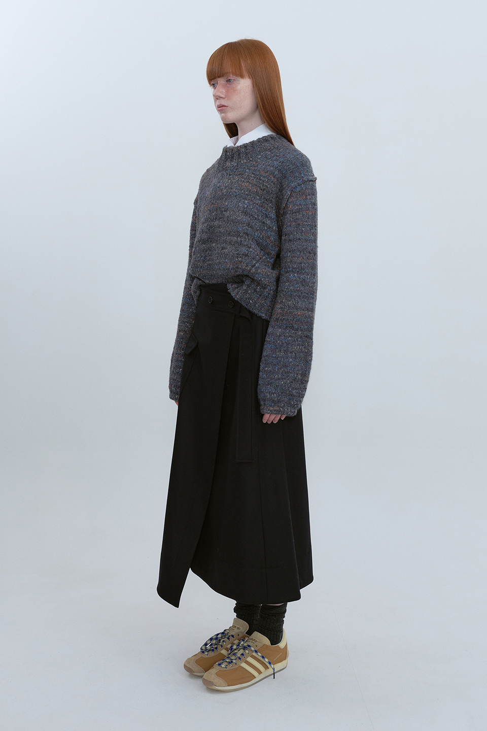 Amanda Multi Yarn Pull-over Knit_GRAY