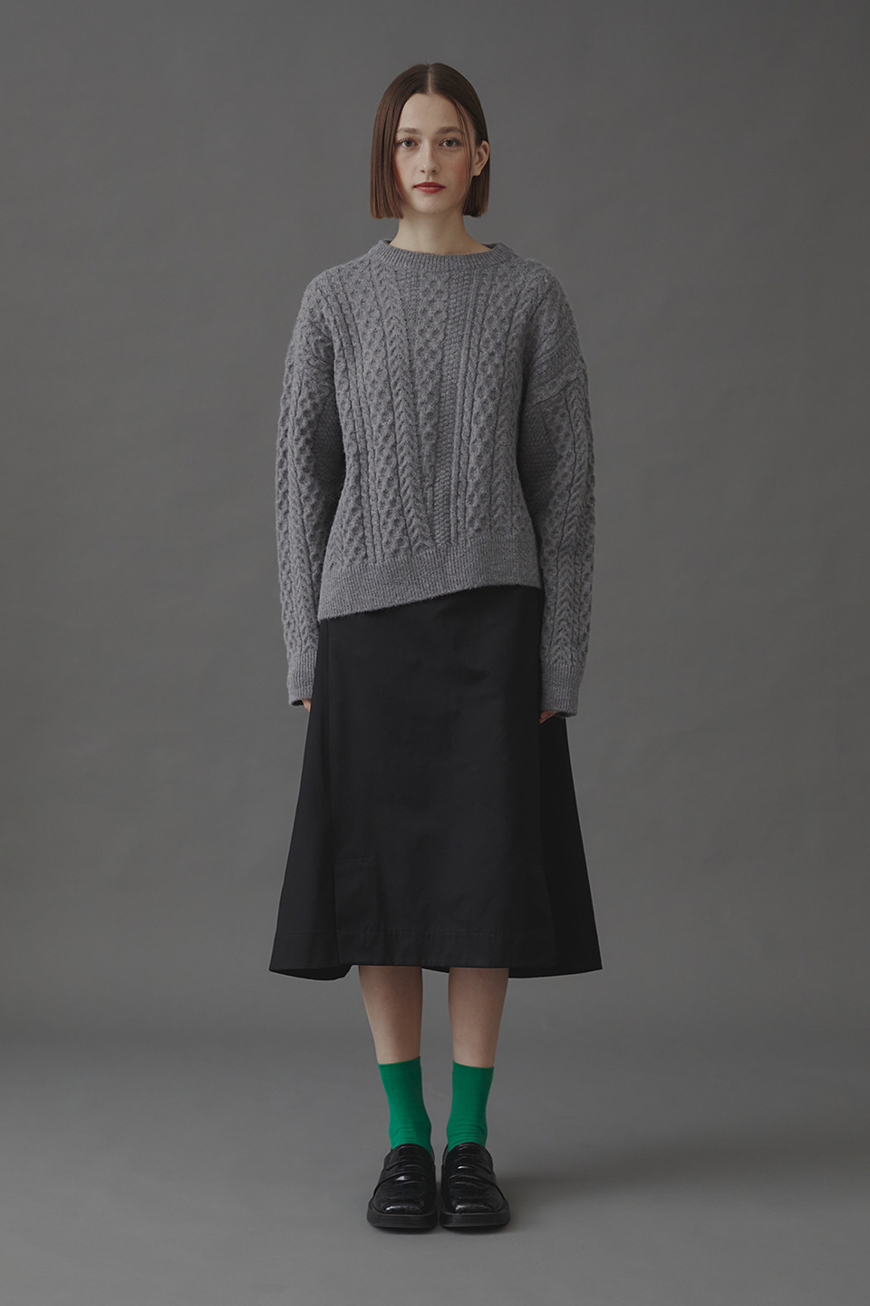 Maty Cable Knit_Grey