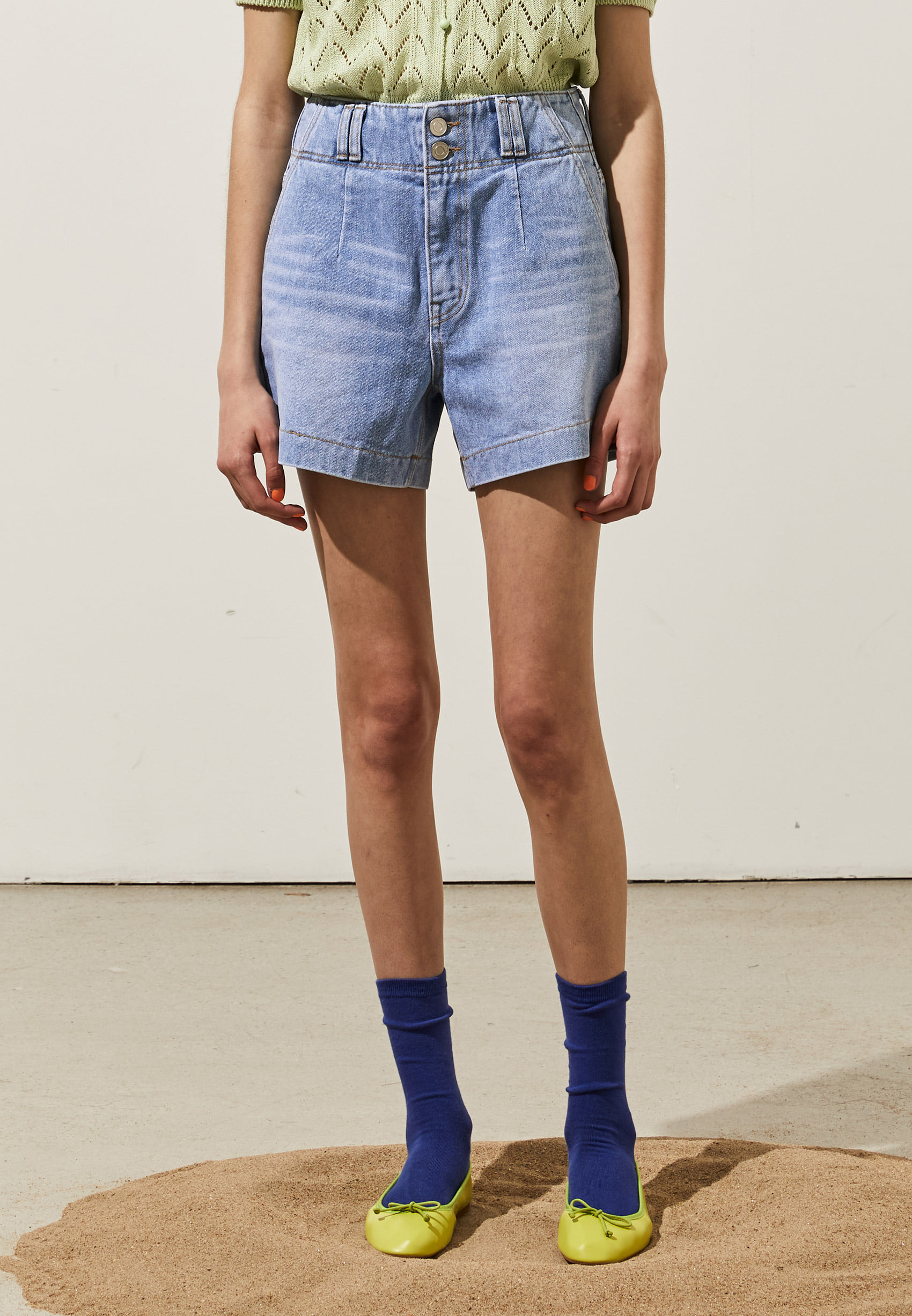 Denim Shorts Pants_BLUE