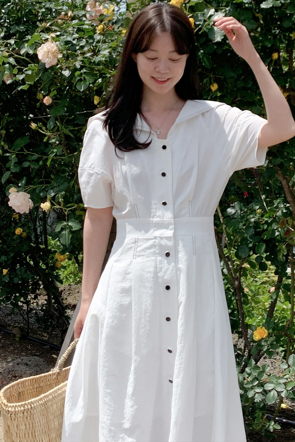[인플루언서 PICK] Sailor Collar Dress_WHITE