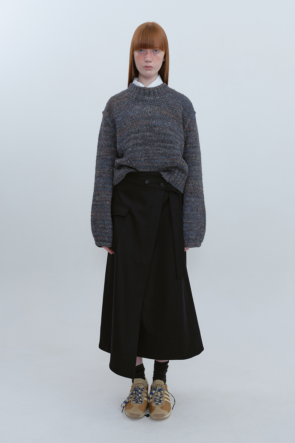 Amanda Multi Yarn Pull-over Knit_GRAY