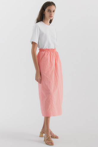 Lola Shirring Skirt_Peach