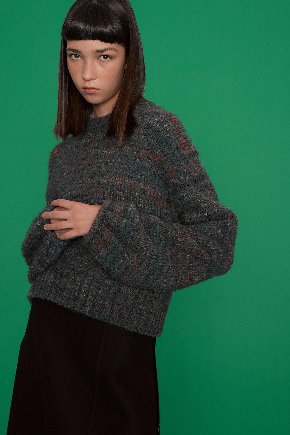 Amanda Multi Yarn Pull-over Knit_Gray