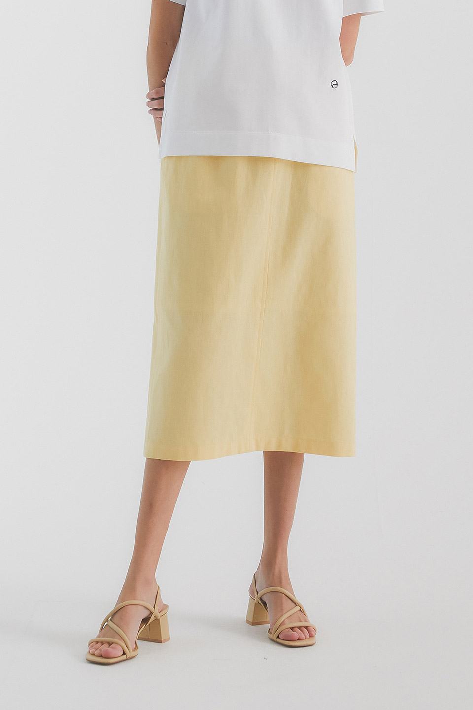 [정소민 착용]Merci H-line Skirt_Light Yellow