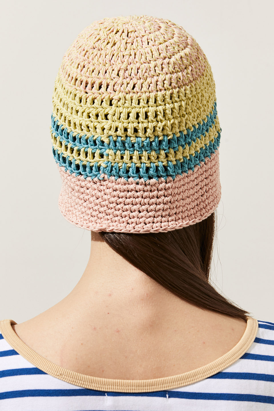 Stripe Bucket Hat_Pink