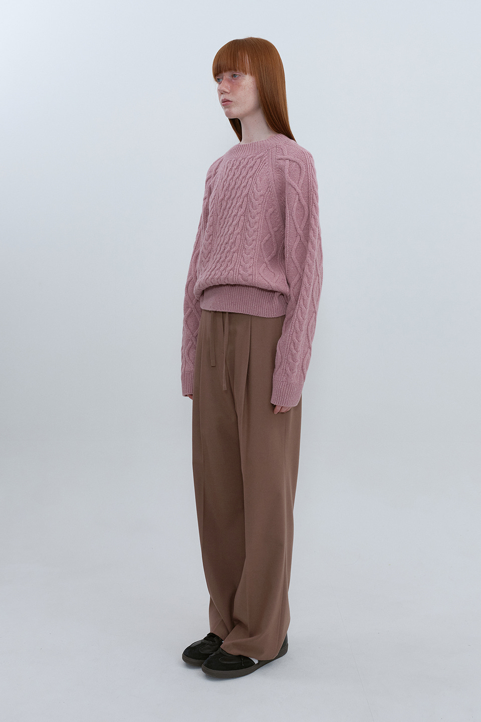 Cable Volume Knit_PINK